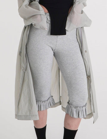 FRILL RIBBED LEGGINGS